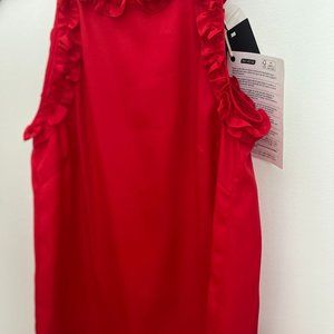 Gorgeous true red silk tank  xs " Raoul"   brand new with tags